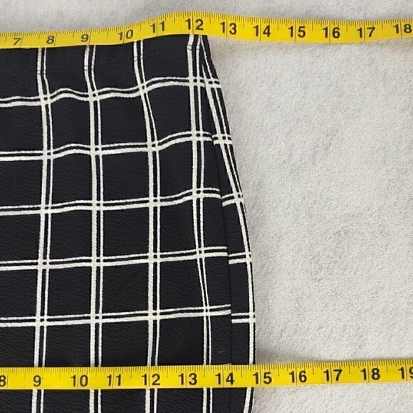 Shein Womens Plaid Elastic Waist Stretch Bodycon Knee Length Pencil Skirt Size S - Picture 8 of 10
